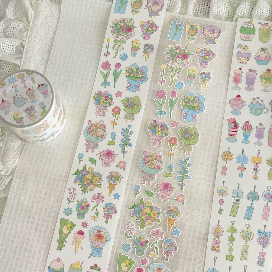 Die-Cut Sticker Roll - Summertime Poem