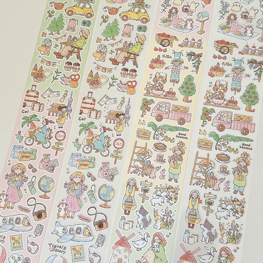 Die-Cut Sticker Roll - Forest & Travel