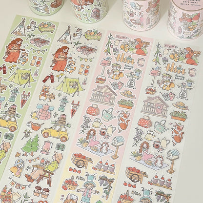 Die-Cut Sticker Roll - Forest & Travel