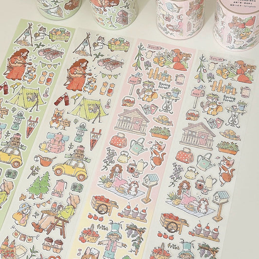 Die-Cut Sticker Roll - Forest & Travel