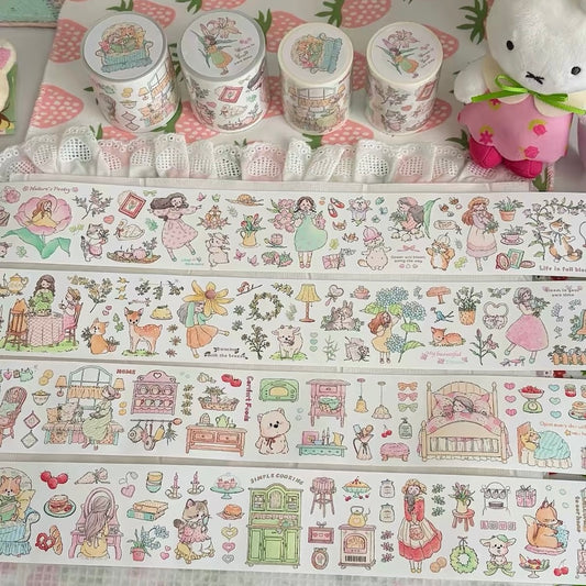 Die-Cut Sticker Roll - Warm Home & Blossom