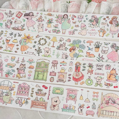 Die-Cut Sticker Roll - Warm Home & Blossom