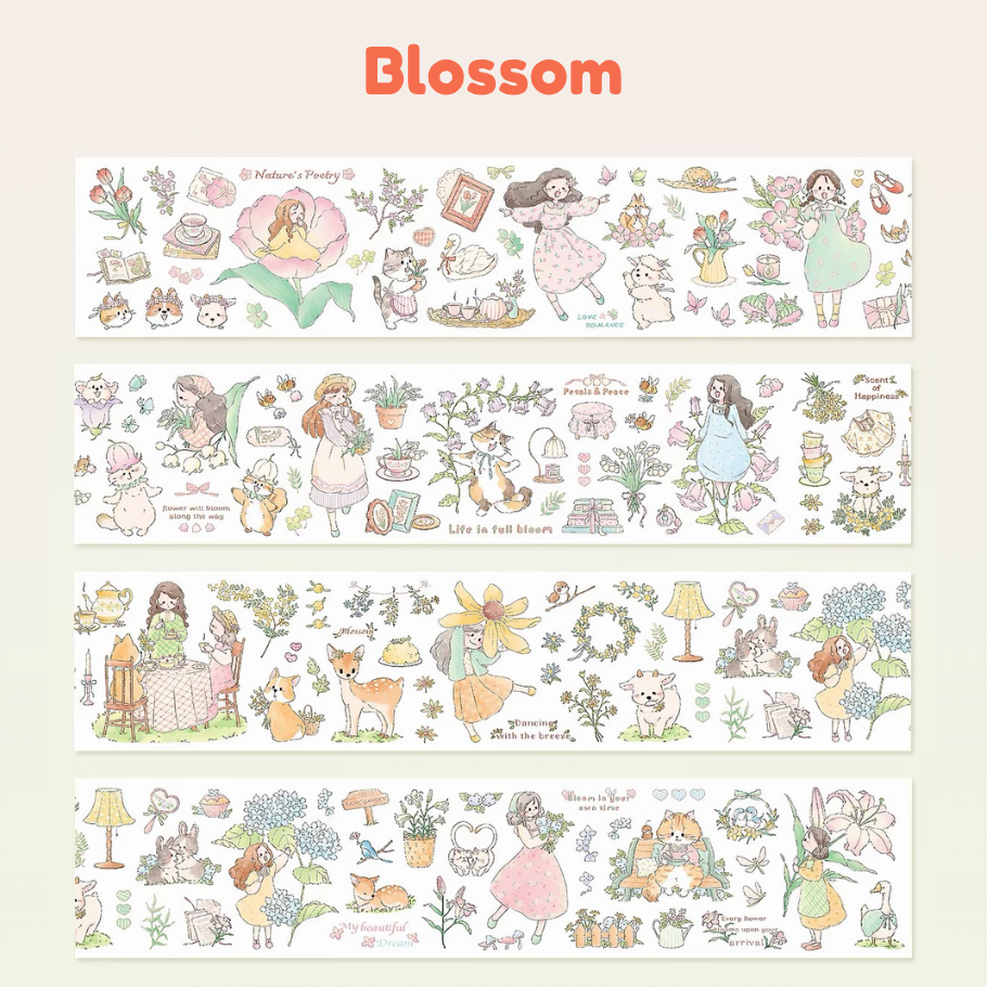 Die-Cut Sticker Roll - Warm Home & Blossom