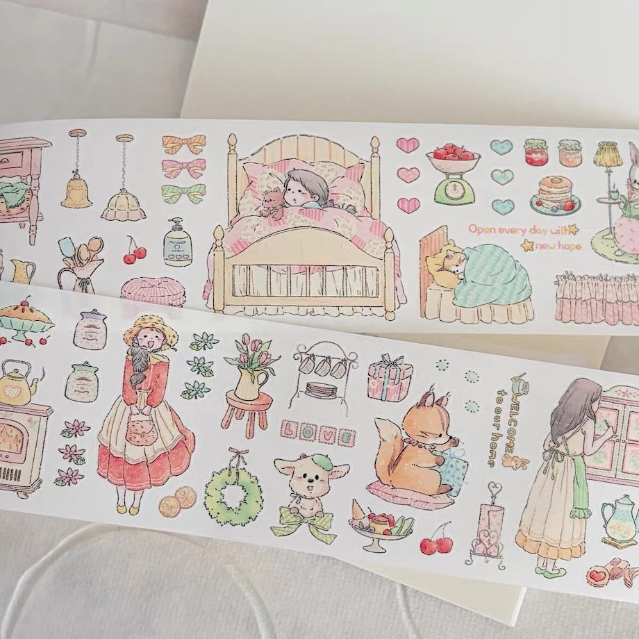 Die-Cut Sticker Roll - Warm Home & Blossom