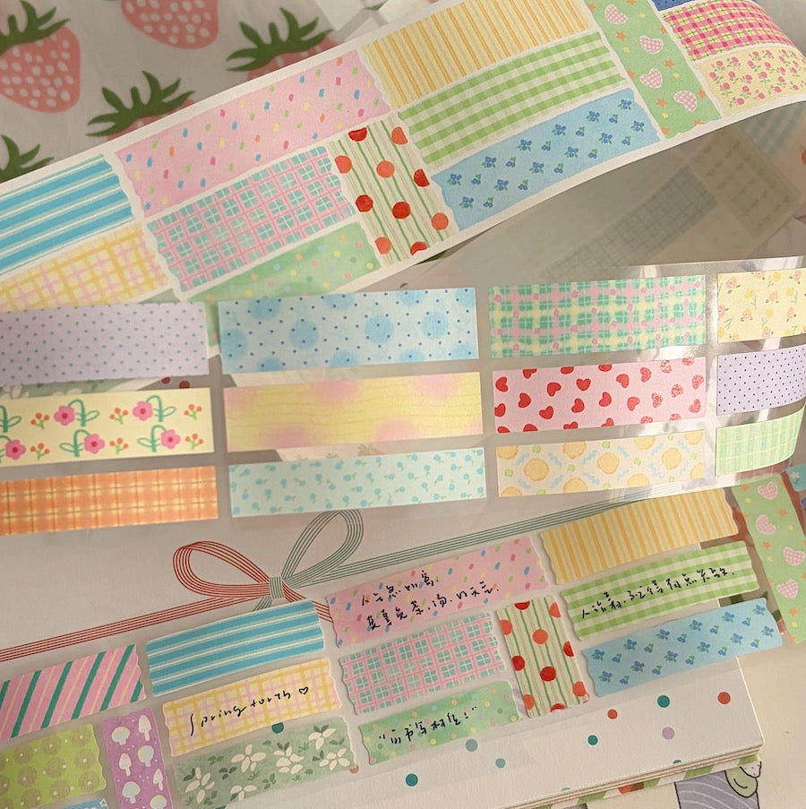 Die-Cut Sticker Roll - Color Weave