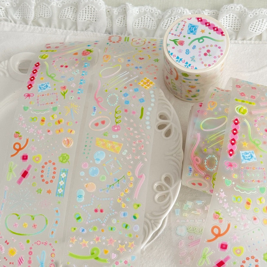 Die-Cut Sticker Roll - Color Illustration