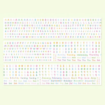 Die-Cut Sticker Roll - Numbers & Letters