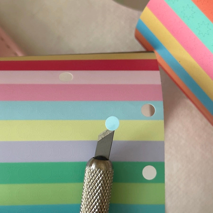 Die-Cut Sticker Roll - Star, Heart, & Dot