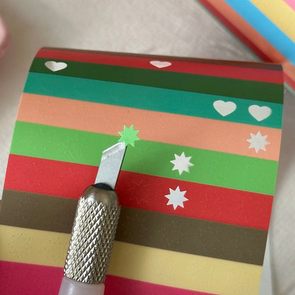 Die-Cut Sticker Roll - Star, Heart, & Dot