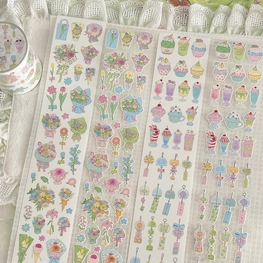 Die-Cut Sticker Roll - Summertime Poem