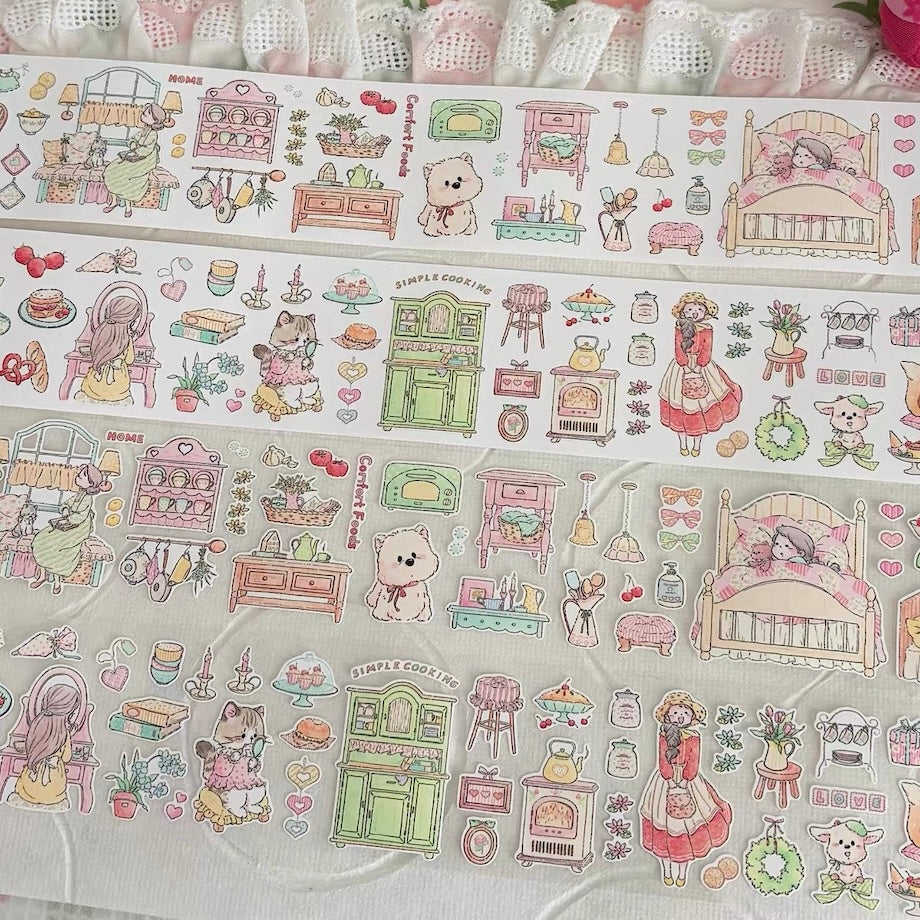 Die-Cut Sticker Roll - Warm Home & Blossom