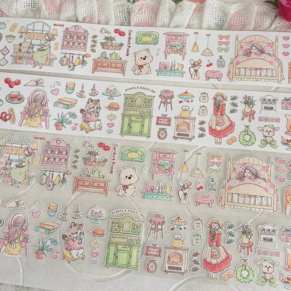 Die-Cut Sticker Roll - Warm Home & Blossom