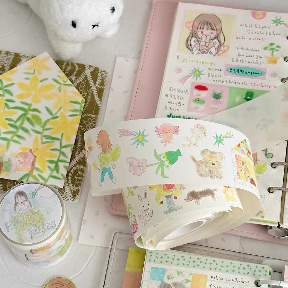 Die-Cut Sticker Roll - Fluffy Tales