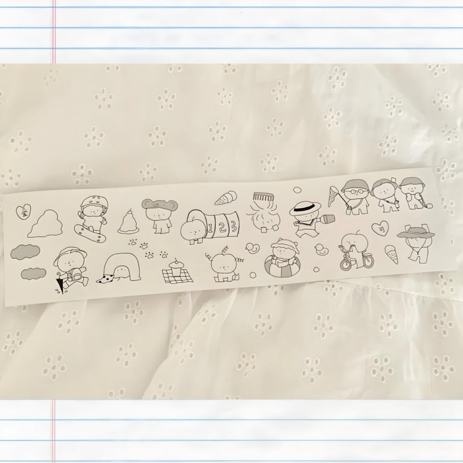 Die-cute sticker roll designs