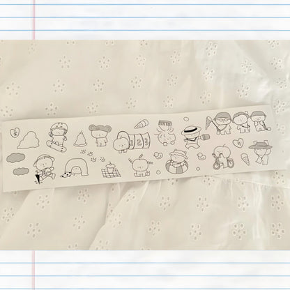 Die-cute sticker roll designs