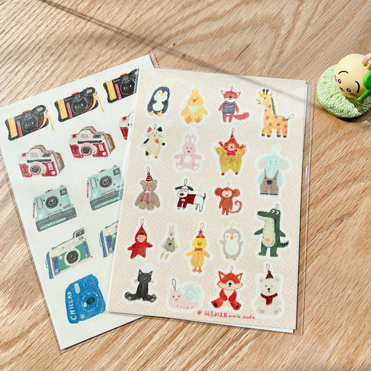 Die-Cut Sticker Sheets - Charm & Camera