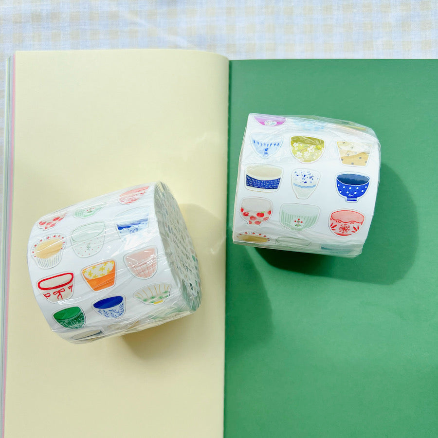 Die-Cut Sticker Roll - Cup and Bowl