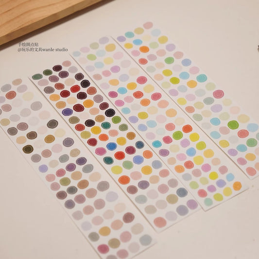 Die-Cut Sticker Roll - Hand-drawn Dots