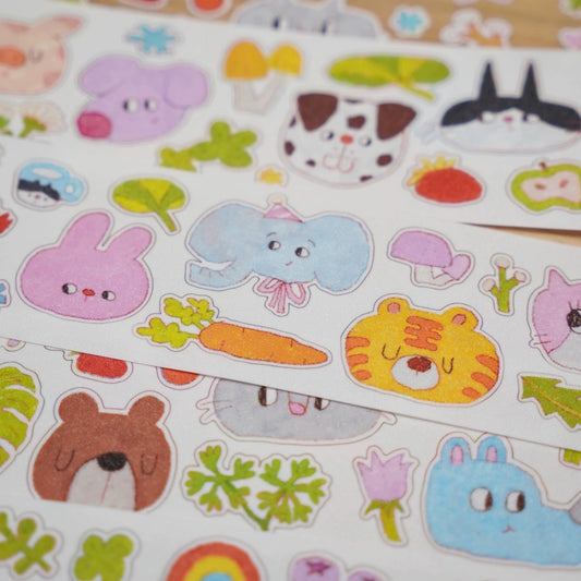 Die-Cut Sticker Roll - Little Animals