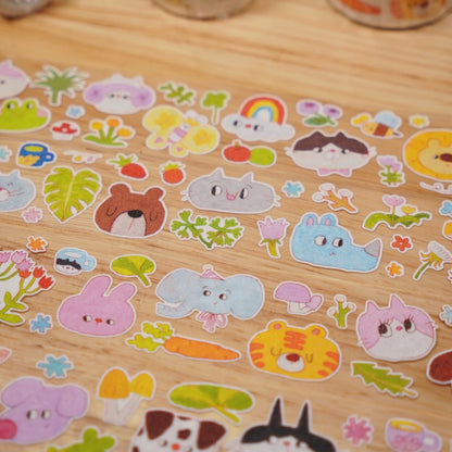 Die-Cut Sticker Roll - Little Animals