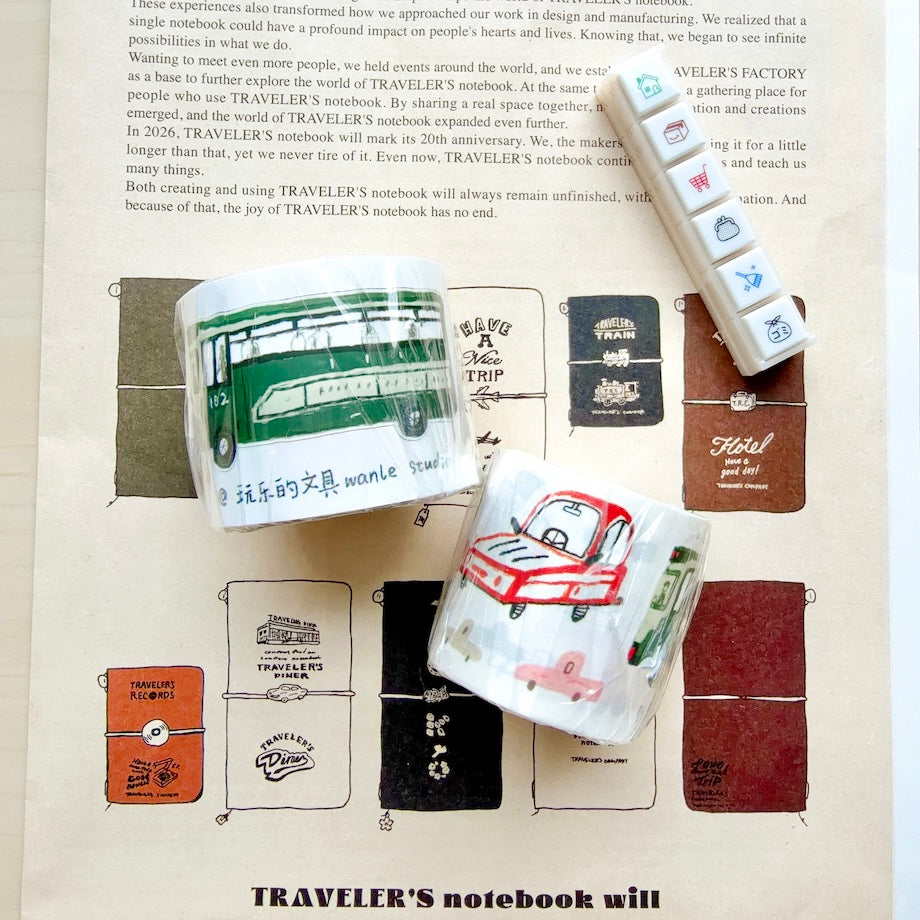 Die-Cut Sticker Roll - Many Cars