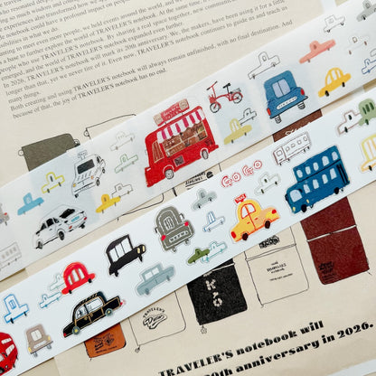 Die-Cut Sticker Roll - Many Cars