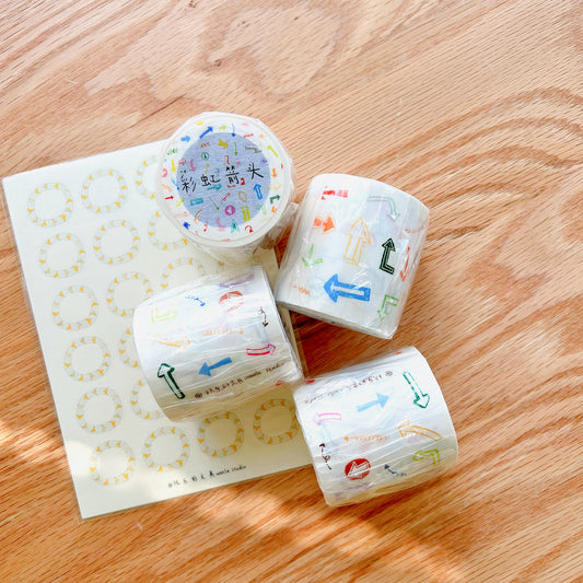 Die-Cut Sticker Roll - Rainbow Arrow
