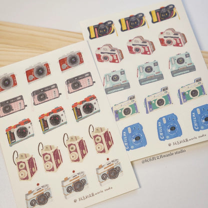 Die-Cut Sticker Sheets - Charm & Camera