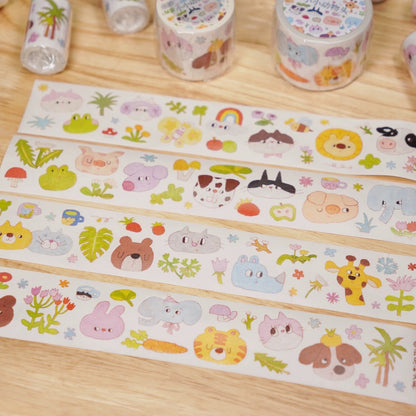 Die-Cut Sticker Roll - Little Animals