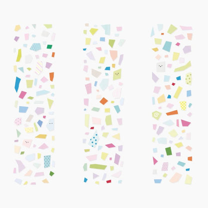 Die-Cut Sticker Roll - Colorful Pieces