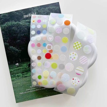 Die-Cut Sticker Roll - Spring Polka Dots