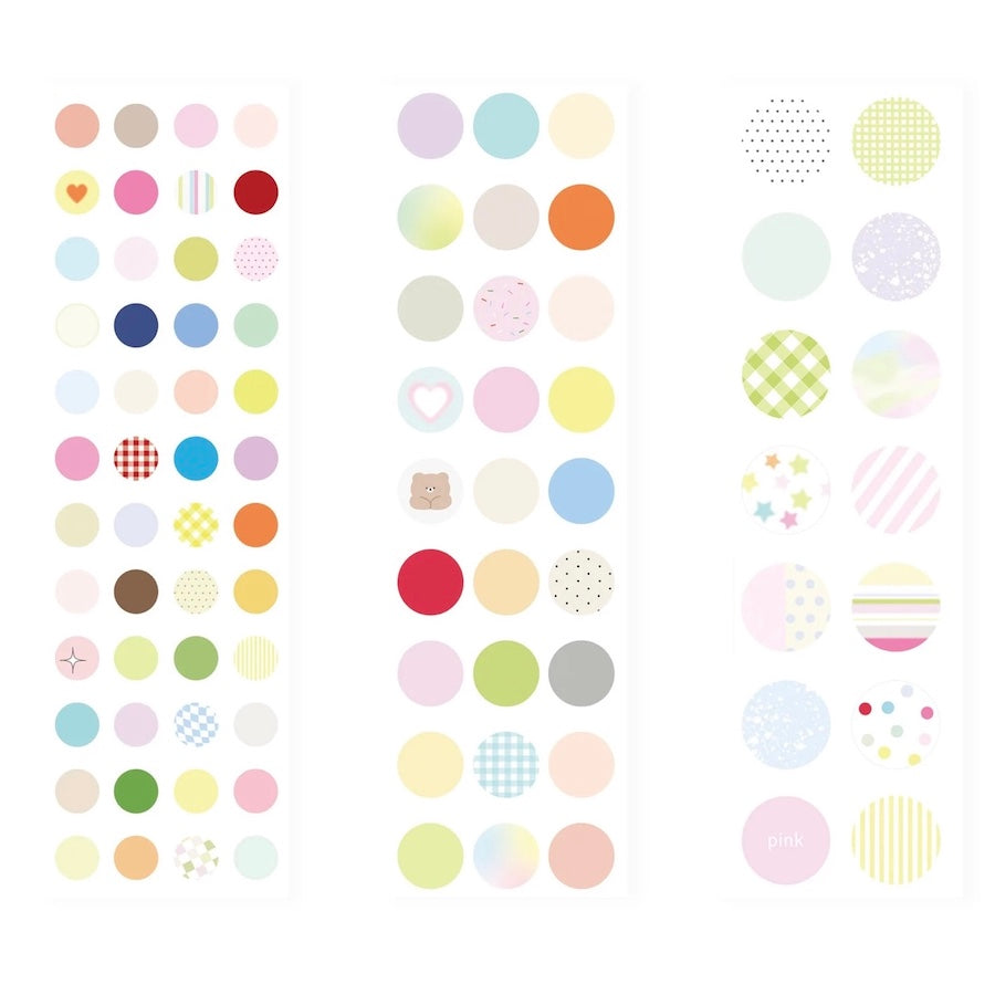 Die-Cut Sticker Roll - Spring Polka Dots