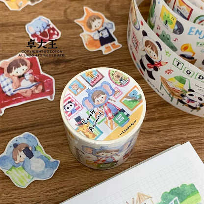 Die-Cut Sticker Roll - Lovely Animal