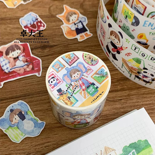 Die-Cut Sticker Roll - Lovely Animal