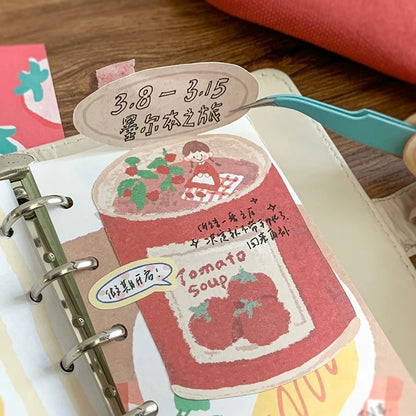 Oil Pastel Memo Pads - Reading & Canned Food