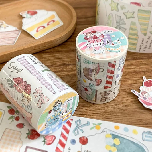Die-Cut Sticker Roll - Sweet Food