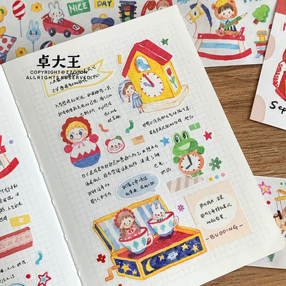 Die-Cut Sticker Roll - Vintage Toys