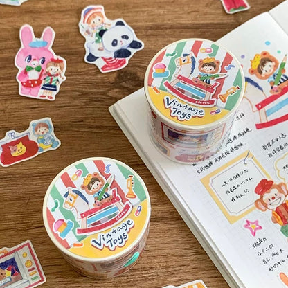 Die-Cut Sticker Roll - Vintage Toys