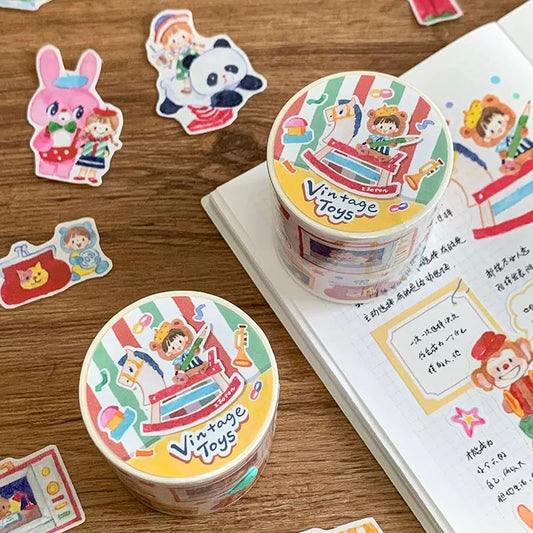 Die-Cut Sticker Roll - Vintage Toys