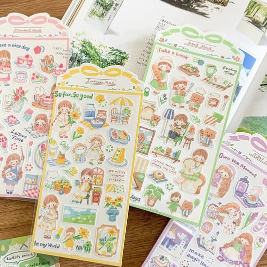 Die-Cut Sticker Sheets - Watercolor Style