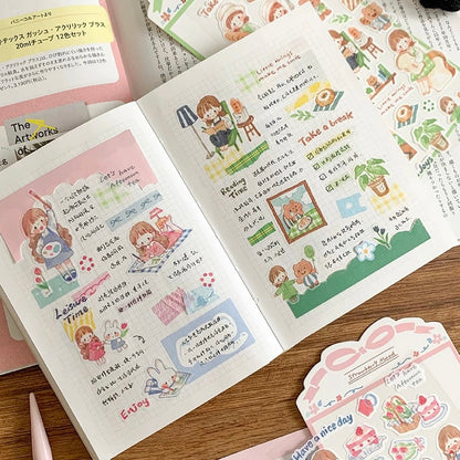 Die-Cut Sticker Sheets - Watercolor Style