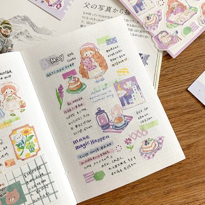 Die-Cut Sticker Sheets - Watercolor Style
