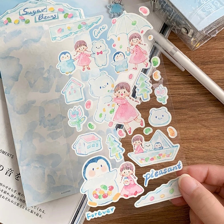 Die-Cut Sticker Sheets - Hand-Drawn
