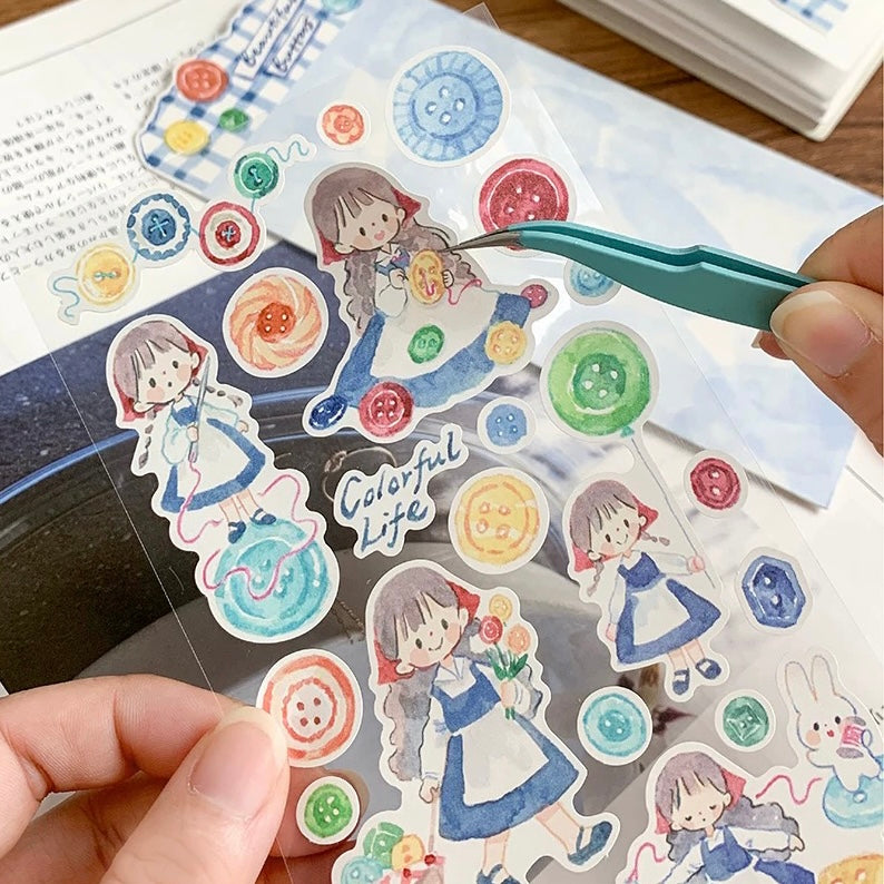 Die-Cut Sticker Sheets - Hand-Drawn