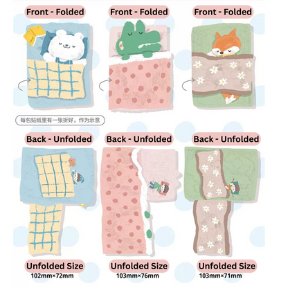 Oil Pastel Memo Pads - Fruit & Sleeping