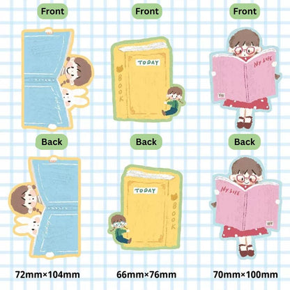 Oil Pastel Memo Pads - Reading & Canned Food