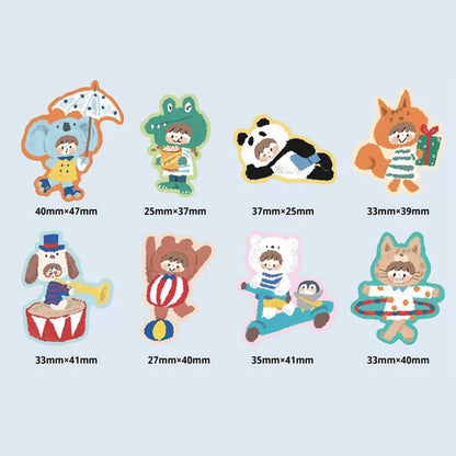Oil Pastel Sticker Packets - Animals & Pencil