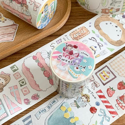 Die-Cut Sticker Roll - Sweet Food