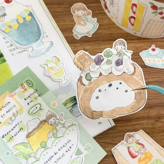 Die-Cut Sticker Roll - Sweet Food