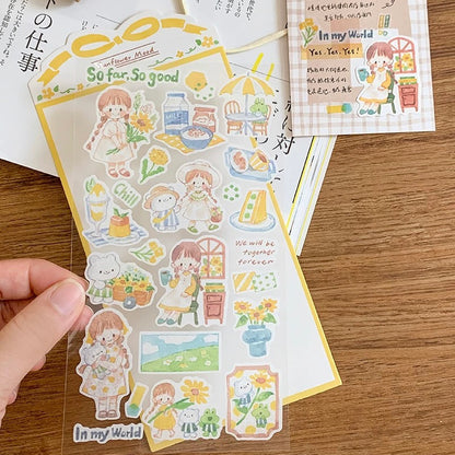 Die-Cut Sticker Sheets - Watercolor Style